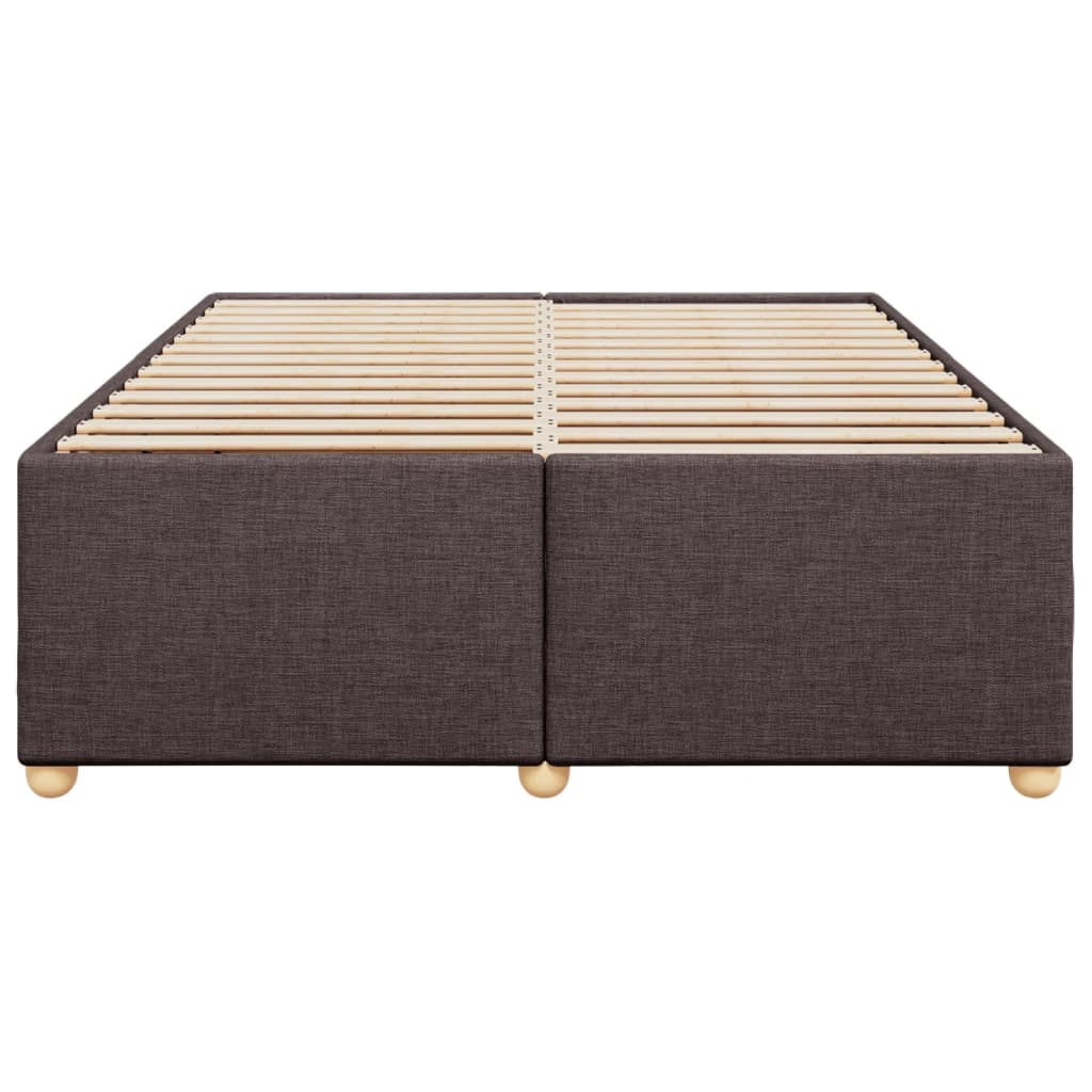 Cadre de lit sans matelas marron foncé 140x200 cm tissu Lits & cadres de lit vidaXL   