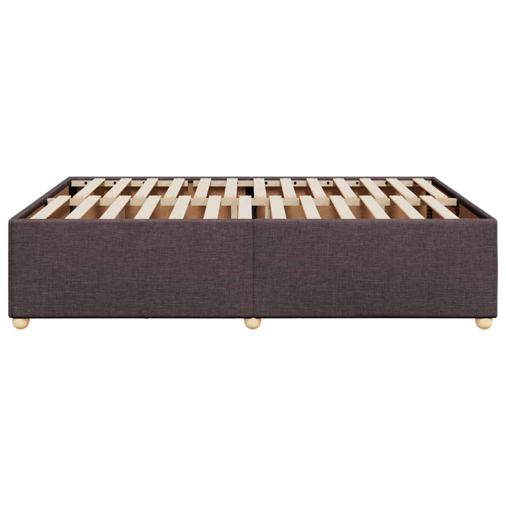 Cadre de lit sans matelas marron foncé 140x200 cm tissu Lits & cadres de lit vidaXL   