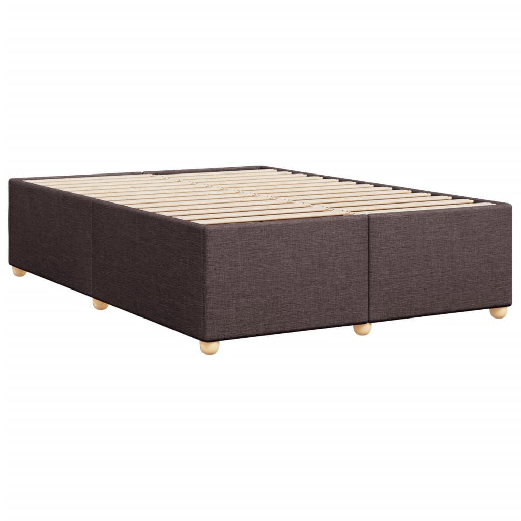 Cadre de lit sans matelas marron foncé 140x200 cm tissu Lits & cadres de lit vidaXL   