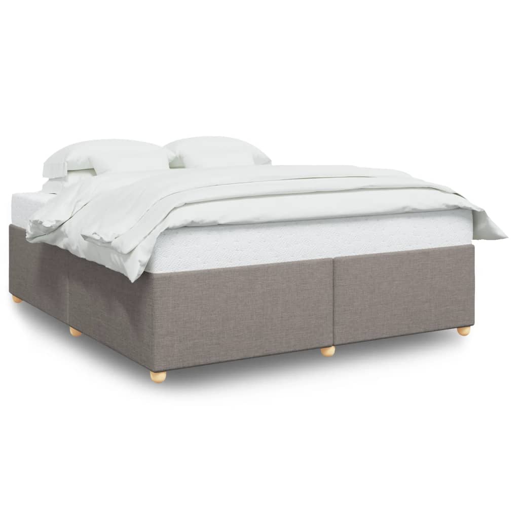 Cadre de lit sans matelas taupe 180x200 cm tissu Lits & cadres de lit vidaXL   