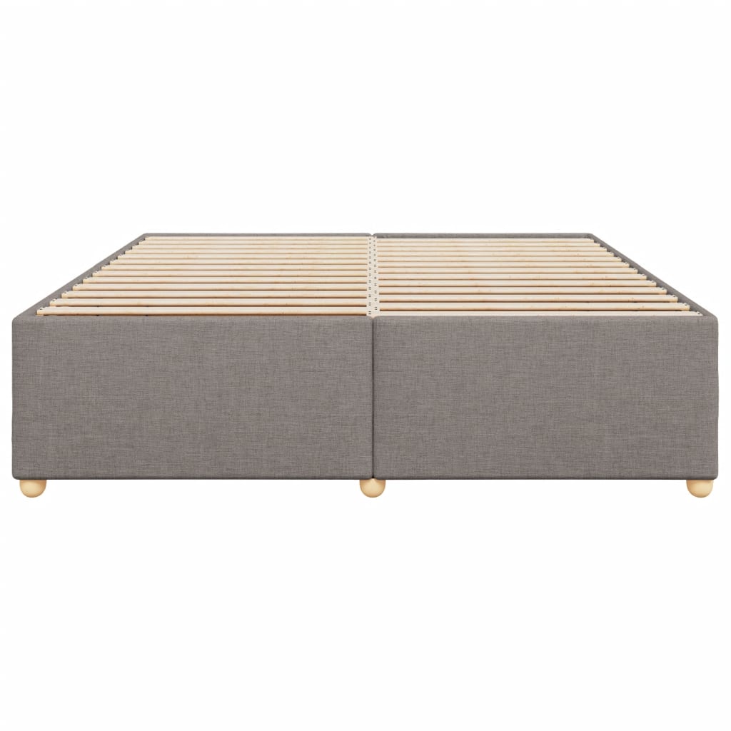 Cadre de lit sans matelas taupe 180x200 cm tissu Lits & cadres de lit vidaXL   