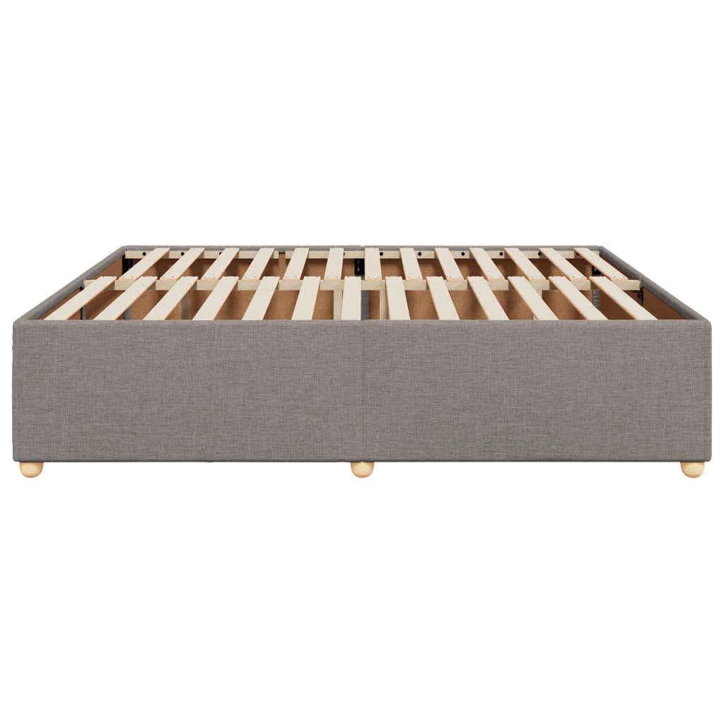 Cadre de lit sans matelas taupe 180x200 cm tissu Lits & cadres de lit vidaXL   