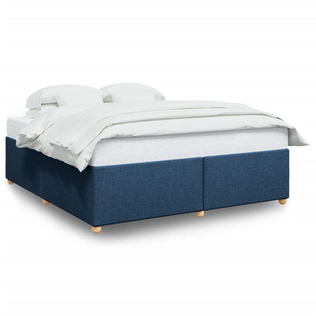 Cadre de lit sans matelas bleu 200x200 cm tissu Lits & cadres de lit vidaXL   