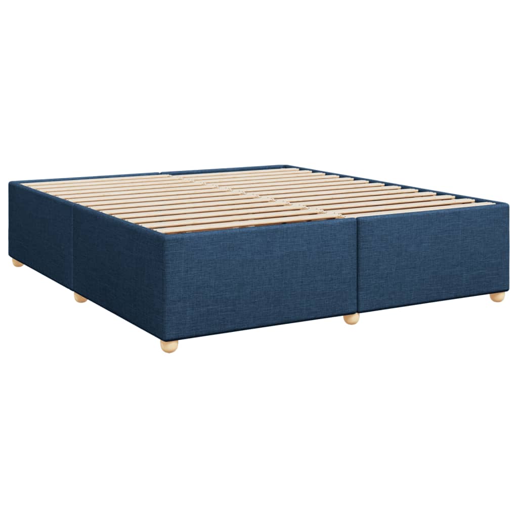 Cadre de lit sans matelas bleu 200x200 cm tissu Lits & cadres de lit vidaXL   