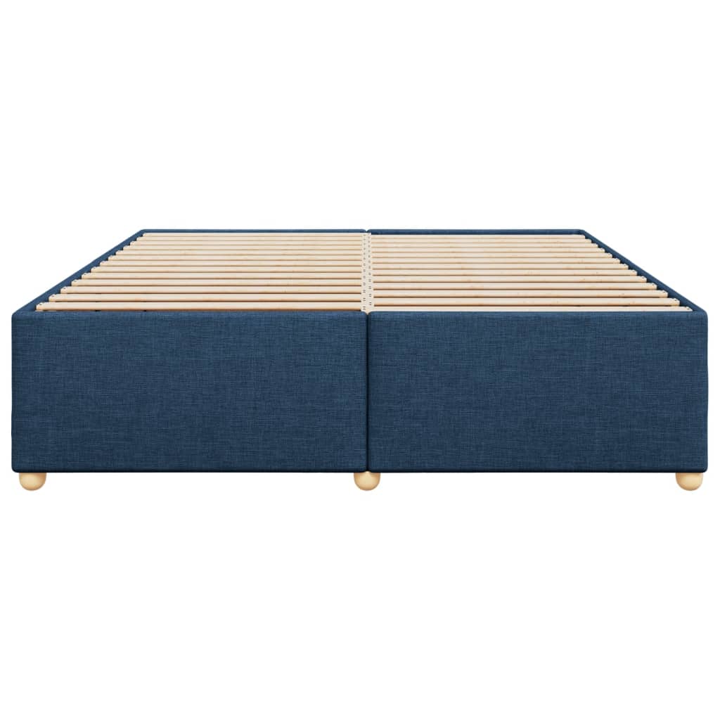 Cadre de lit sans matelas bleu 200x200 cm tissu Lits & cadres de lit vidaXL   