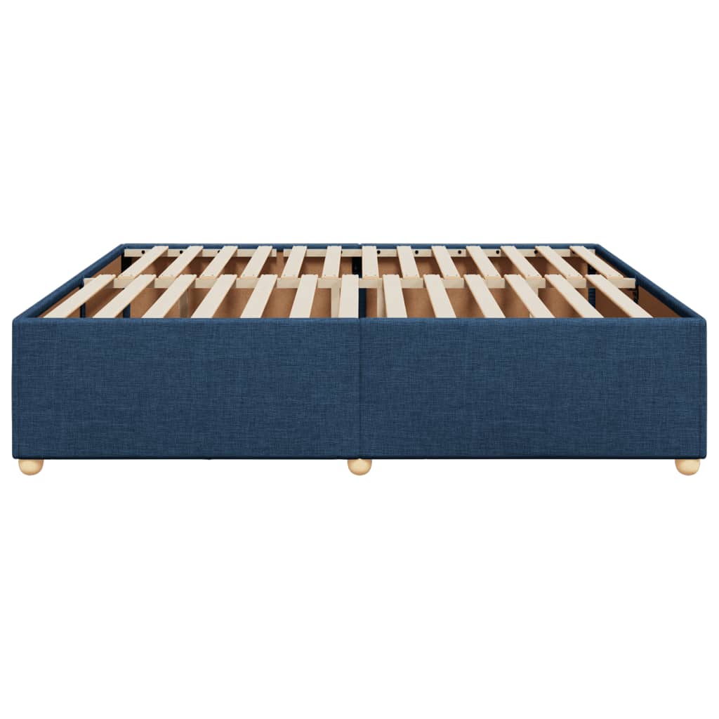 Cadre de lit sans matelas bleu 200x200 cm tissu Lits & cadres de lit vidaXL   