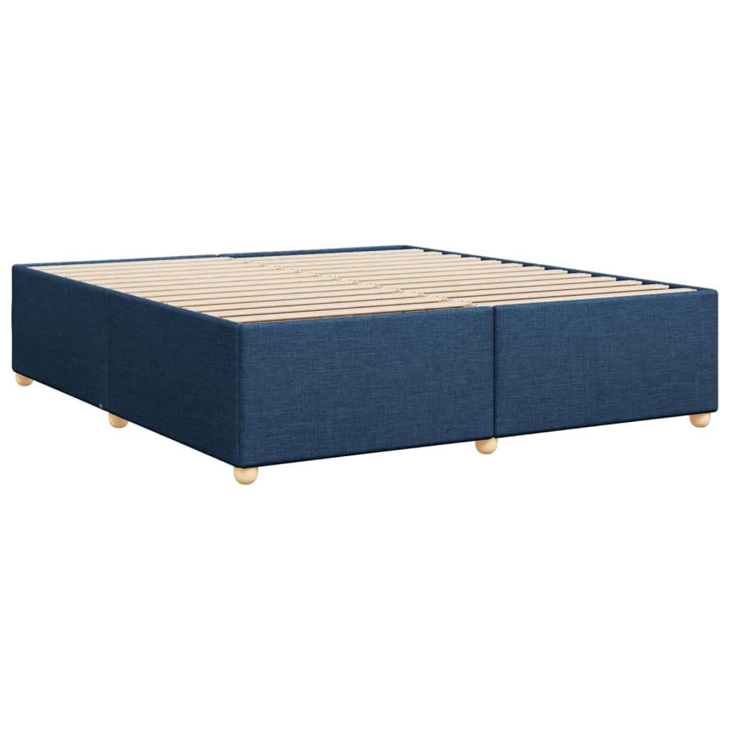 Cadre de lit sans matelas bleu 200x200 cm tissu Lits & cadres de lit vidaXL   