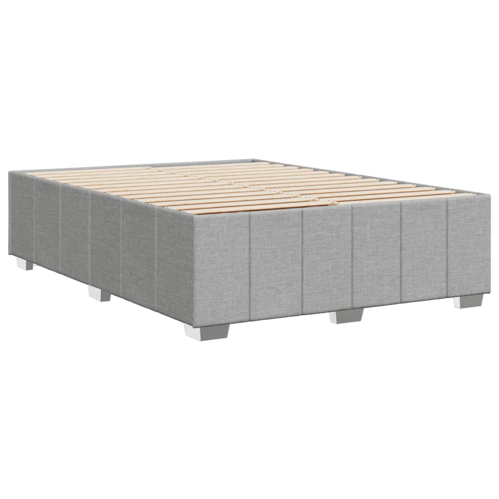 Cadre de lit sans matelas gris clair 160x200 cm tissu Lits & cadres de lit vidaXL   