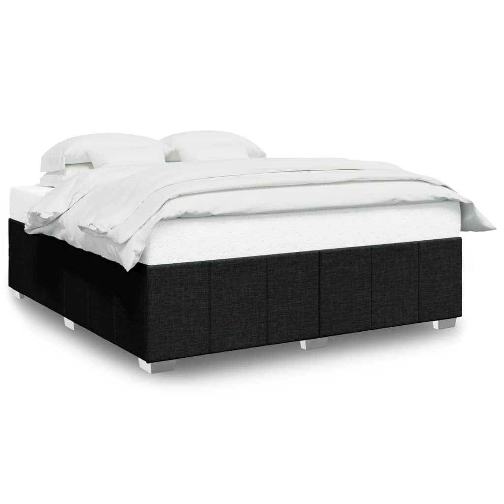 Cadre de lit sans matelas noir 180x200 cm tissu Lits & cadres de lit vidaXL   