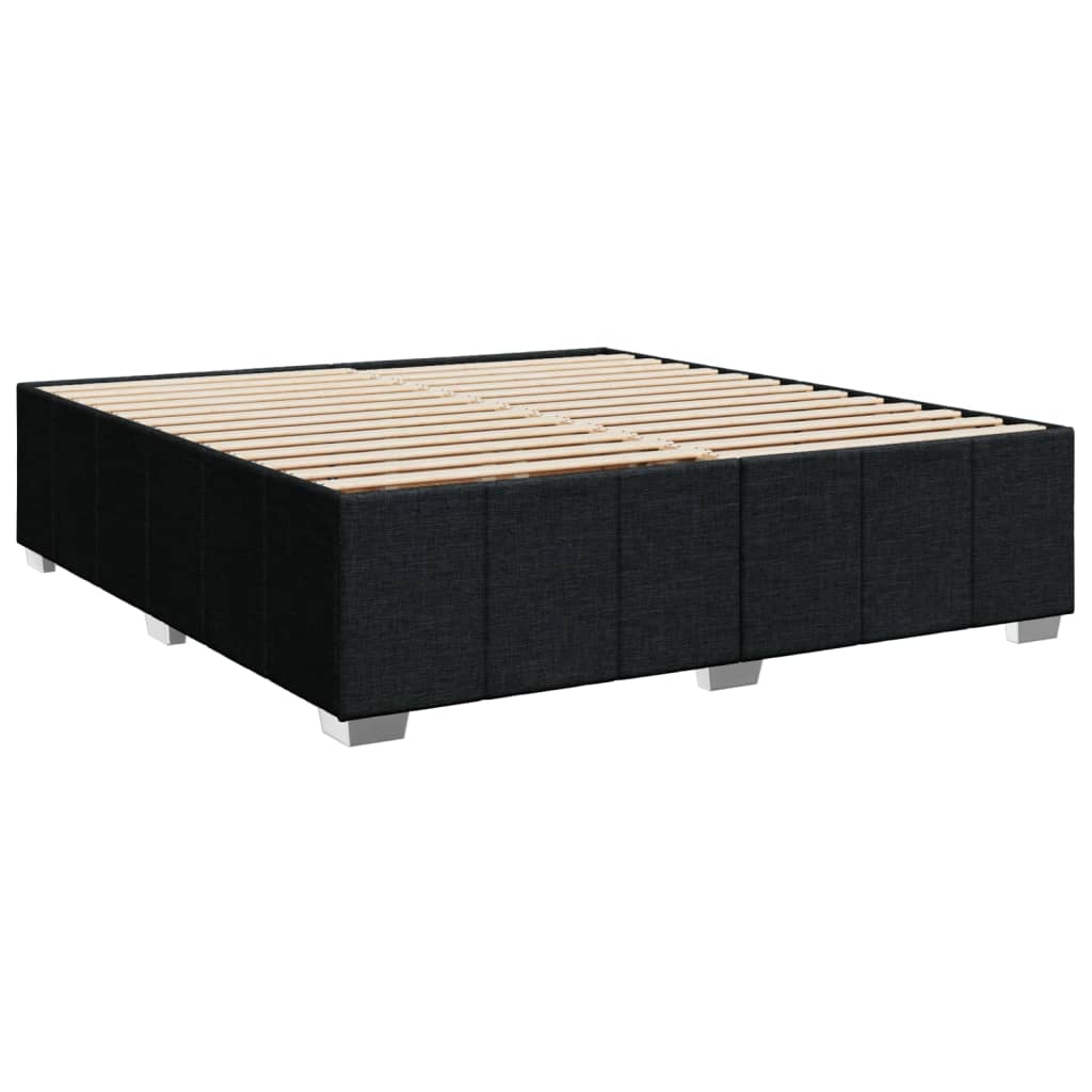 Cadre de lit sans matelas noir 180x200 cm tissu Lits & cadres de lit vidaXL   