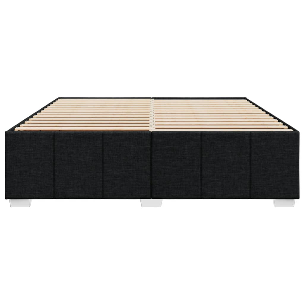 Cadre de lit sans matelas noir 180x200 cm tissu Lits & cadres de lit vidaXL   