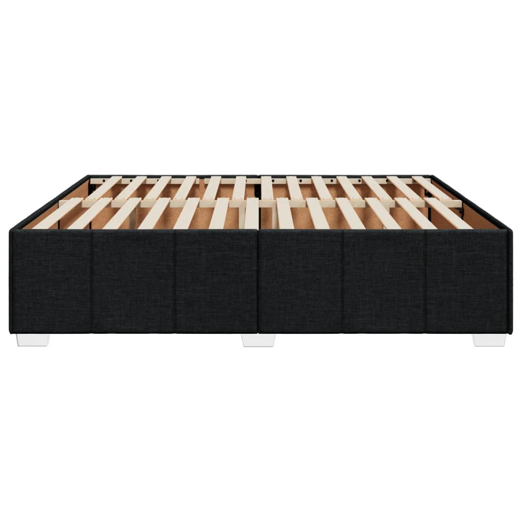 Cadre de lit sans matelas noir 180x200 cm tissu Lits & cadres de lit vidaXL   