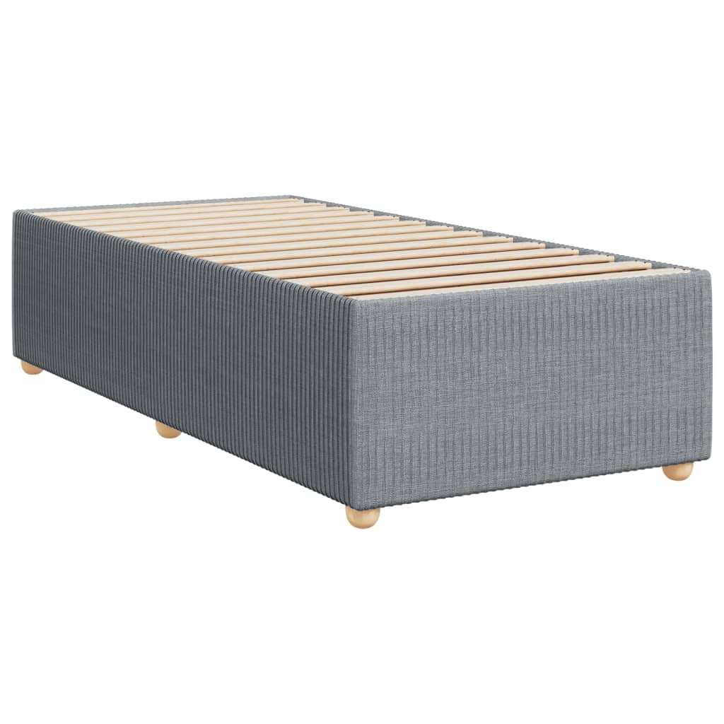 Cadre de lit Gris clair 90x190 cm Tissu Lits & cadres de lit vidaXL   