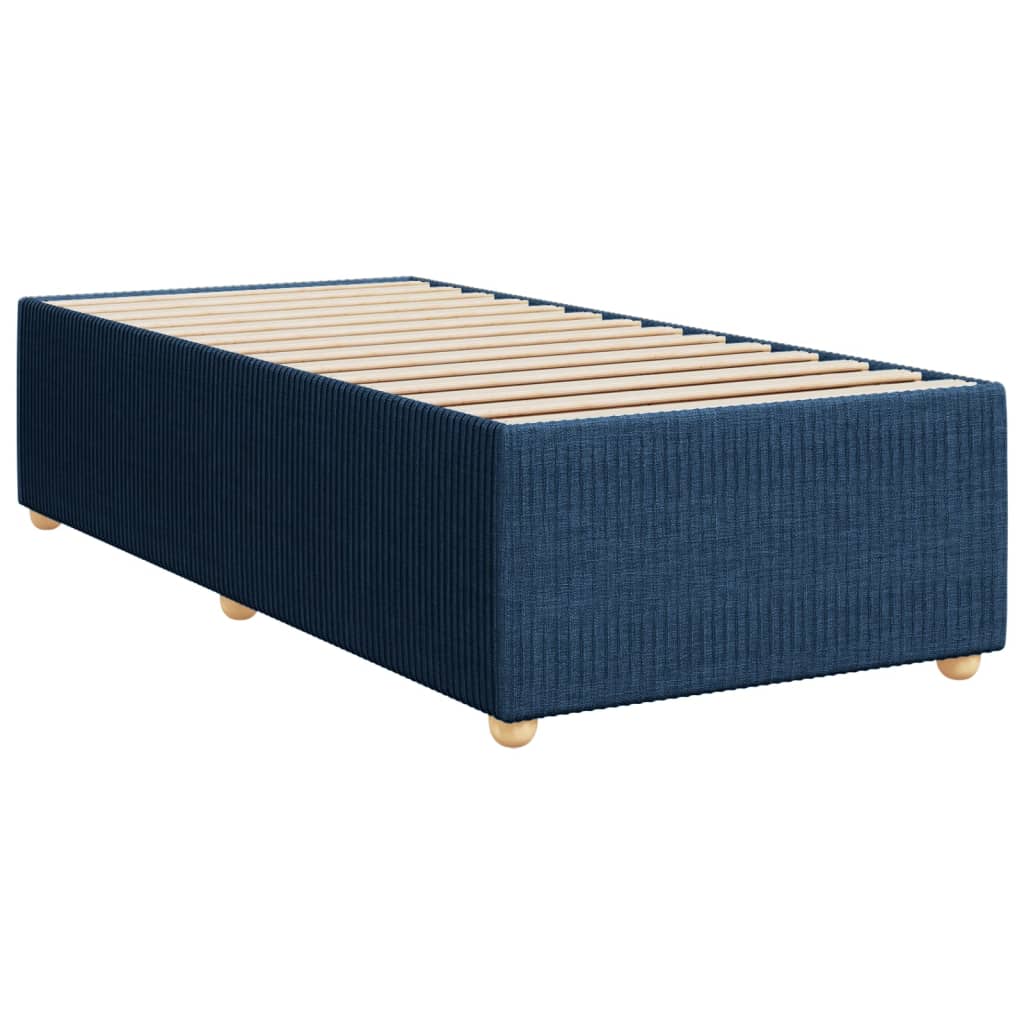 Cadre de lit Bleu 90x200 cm Tissu Lits & cadres de lit vidaXL   