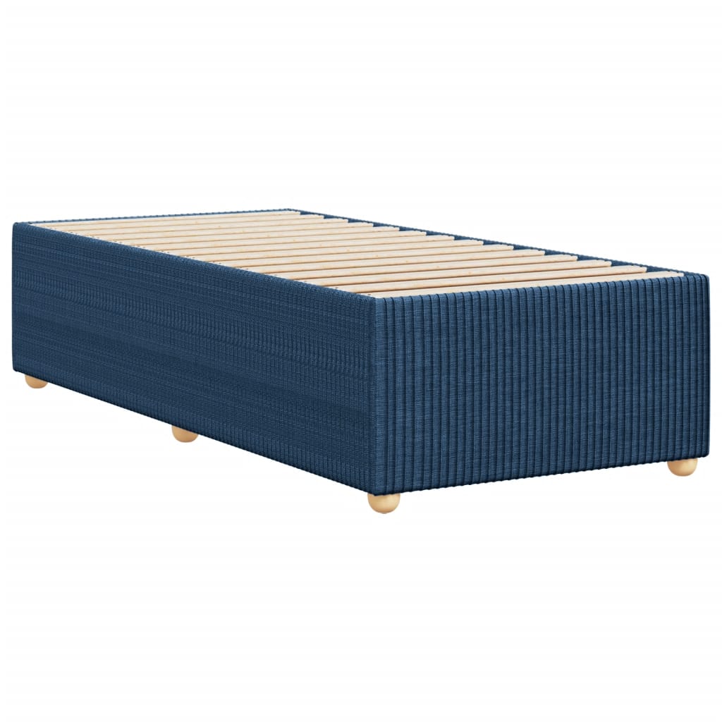 Cadre de lit Bleu 90x200 cm Tissu Lits & cadres de lit vidaXL   