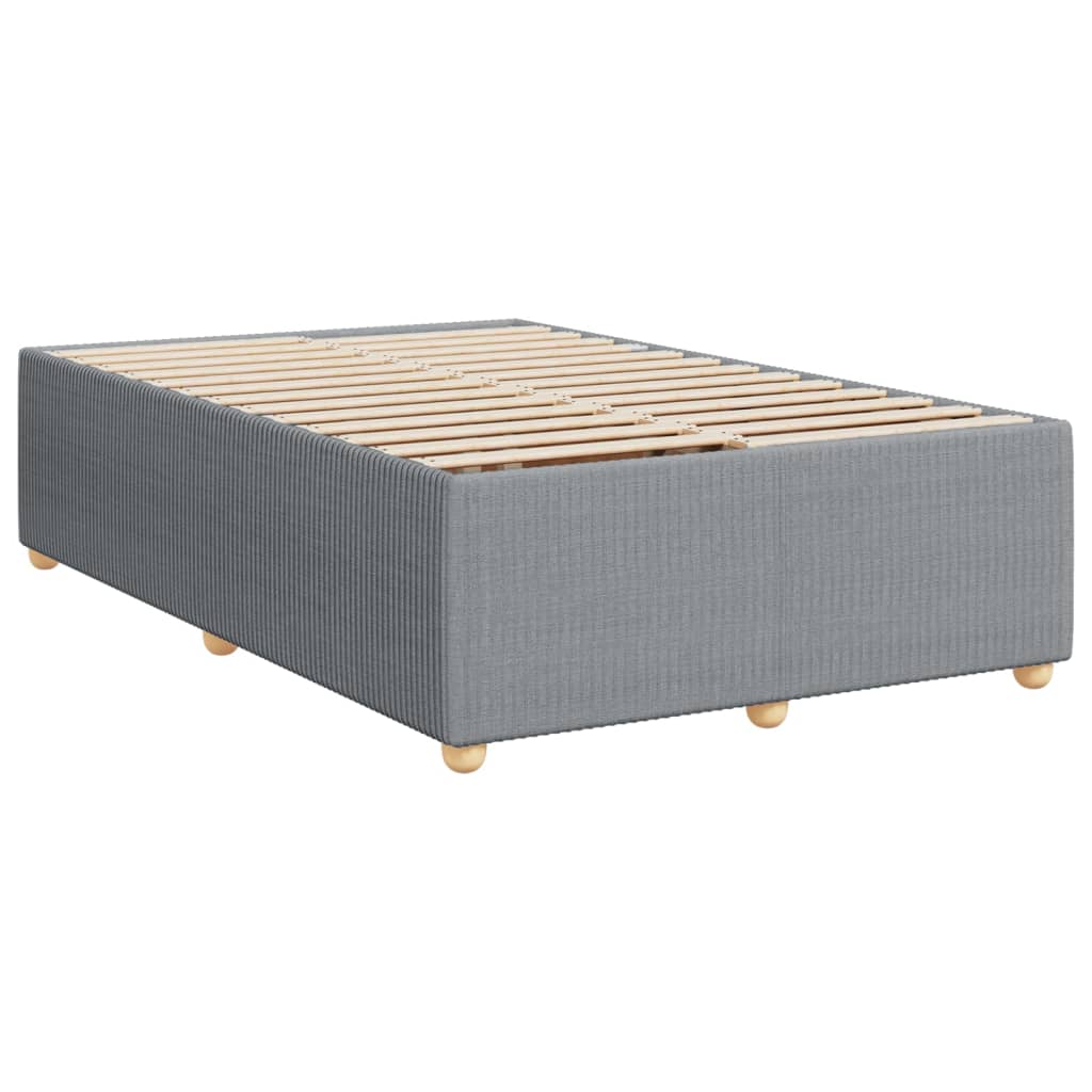 Cadre de lit gris clair 120x190 cm tissu Lits & cadres de lit vidaXL   