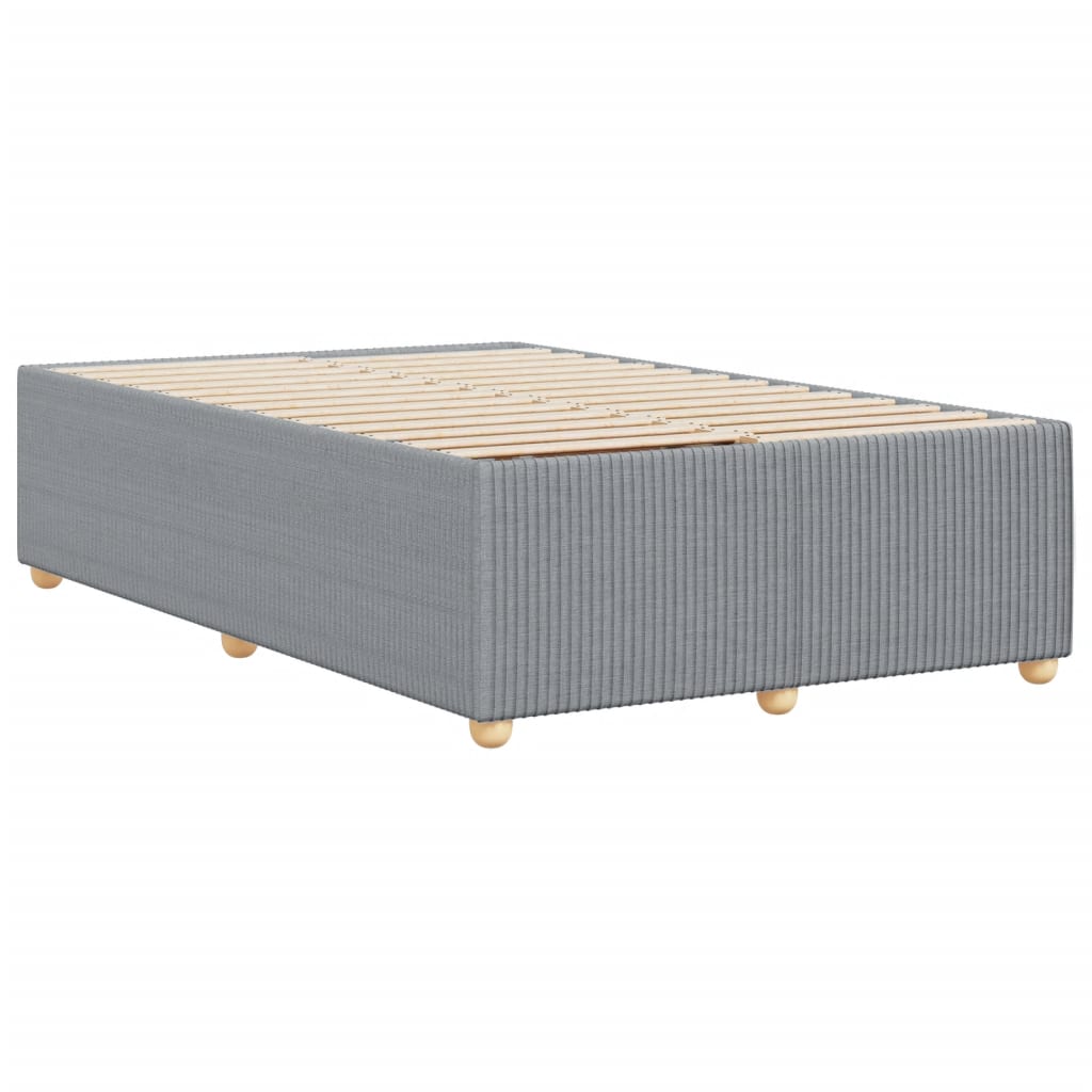 Cadre de lit gris clair 120x190 cm tissu Lits & cadres de lit vidaXL   