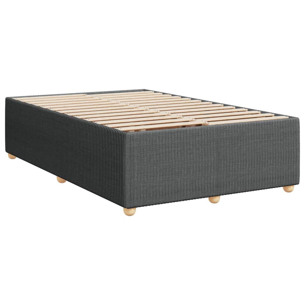 Cadre de lit gris foncé 120x190 cm tissu Lits & cadres de lit vidaXL   