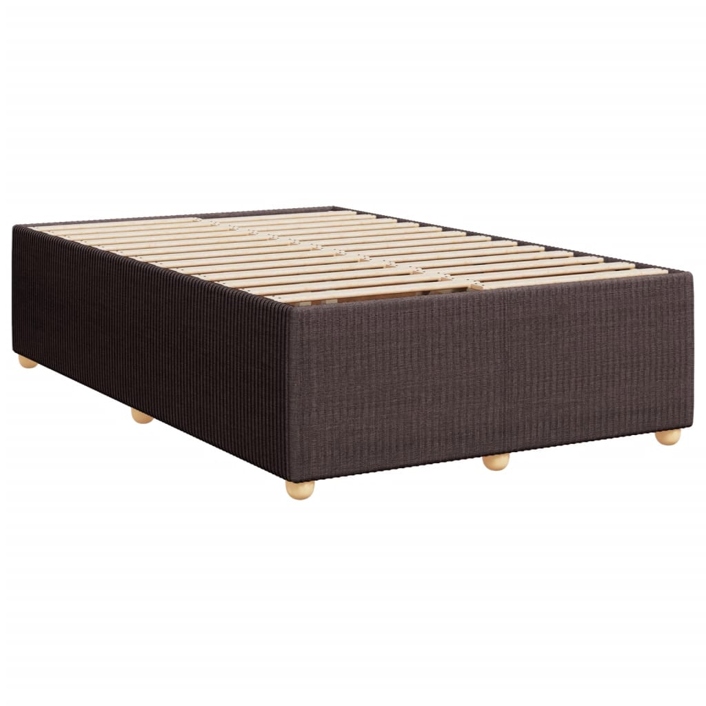 Cadre de lit marron foncé 120x190 cm tissu Lits & cadres de lit vidaXL   