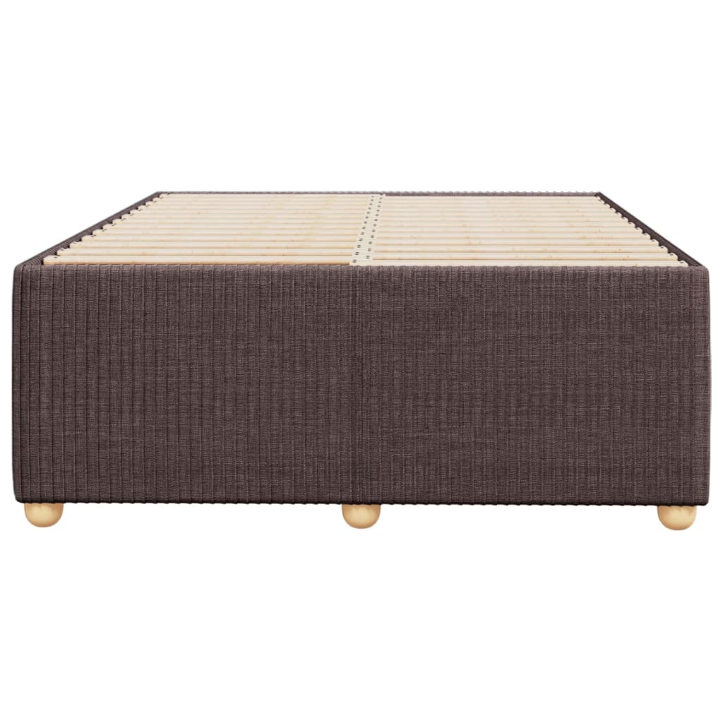 Cadre de lit marron foncé 120x190 cm tissu Lits & cadres de lit vidaXL   