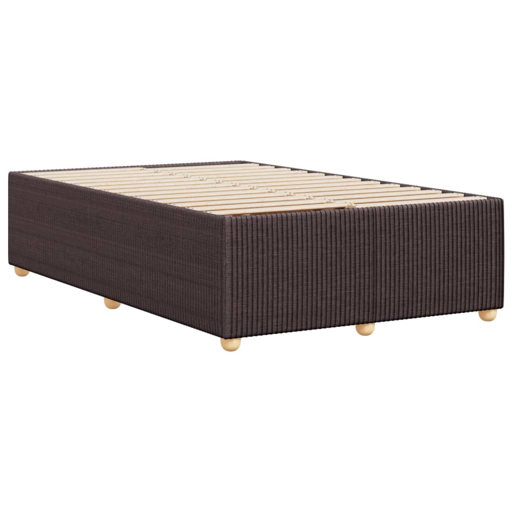 Cadre de lit marron foncé 120x190 cm tissu Lits & cadres de lit vidaXL   