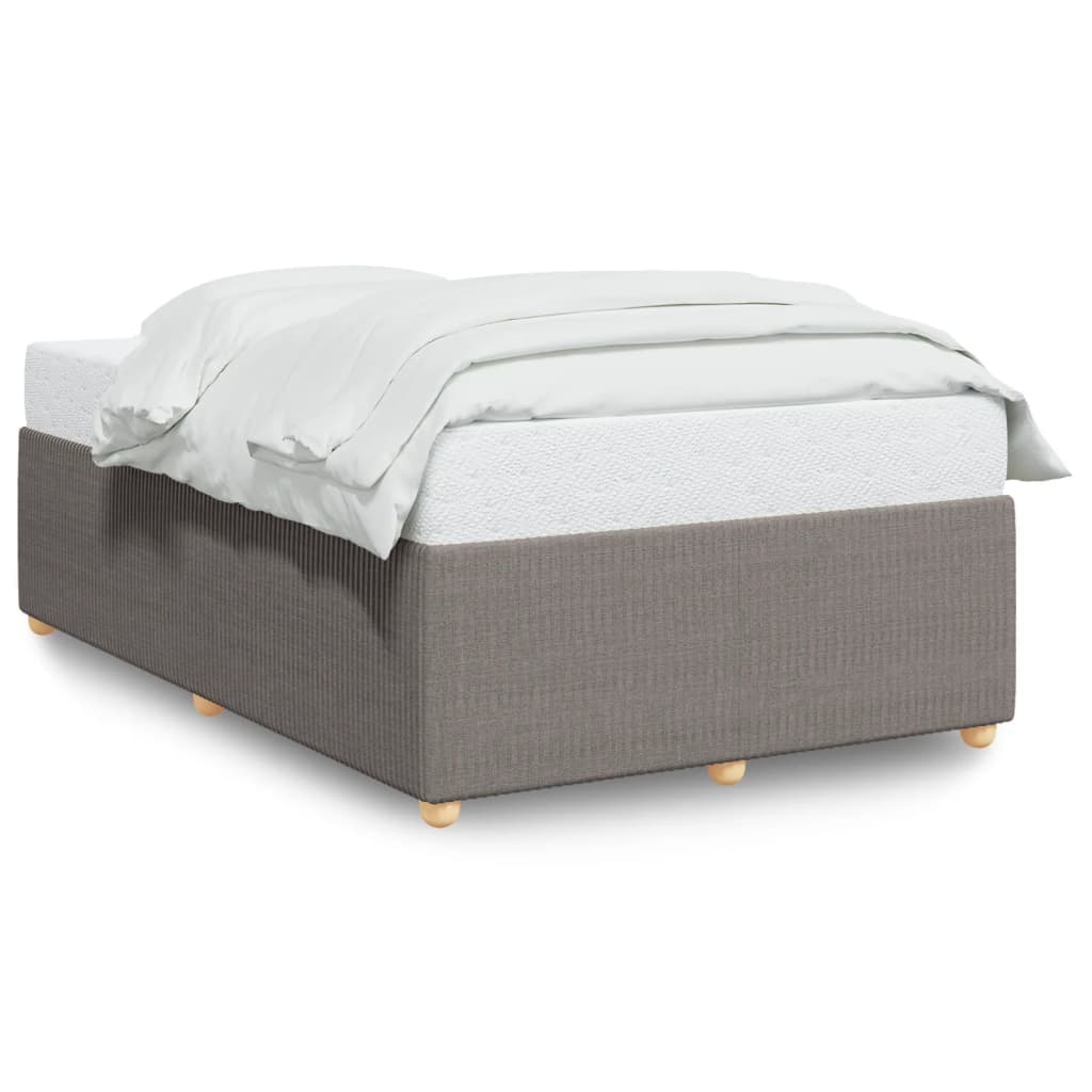 Cadre de lit taupe 120x190 cm tissu Lits & cadres de lit vidaXL   