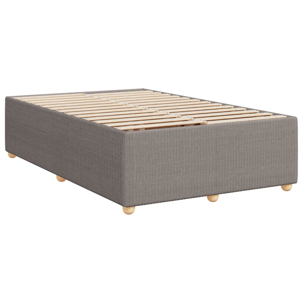 Cadre de lit taupe 120x190 cm tissu Lits & cadres de lit vidaXL   