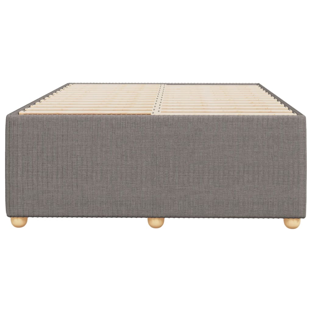 Cadre de lit taupe 120x190 cm tissu Lits & cadres de lit vidaXL   