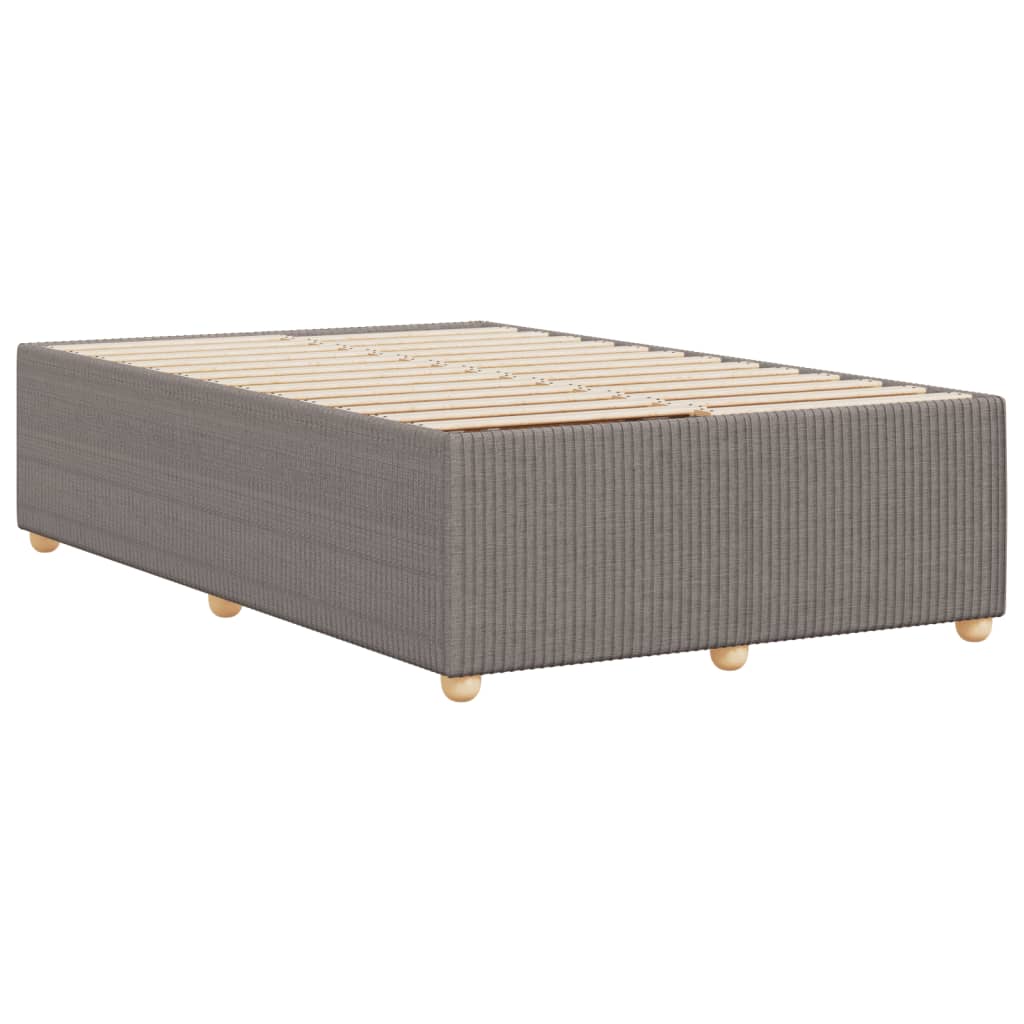 Cadre de lit taupe 120x190 cm tissu Lits & cadres de lit vidaXL   