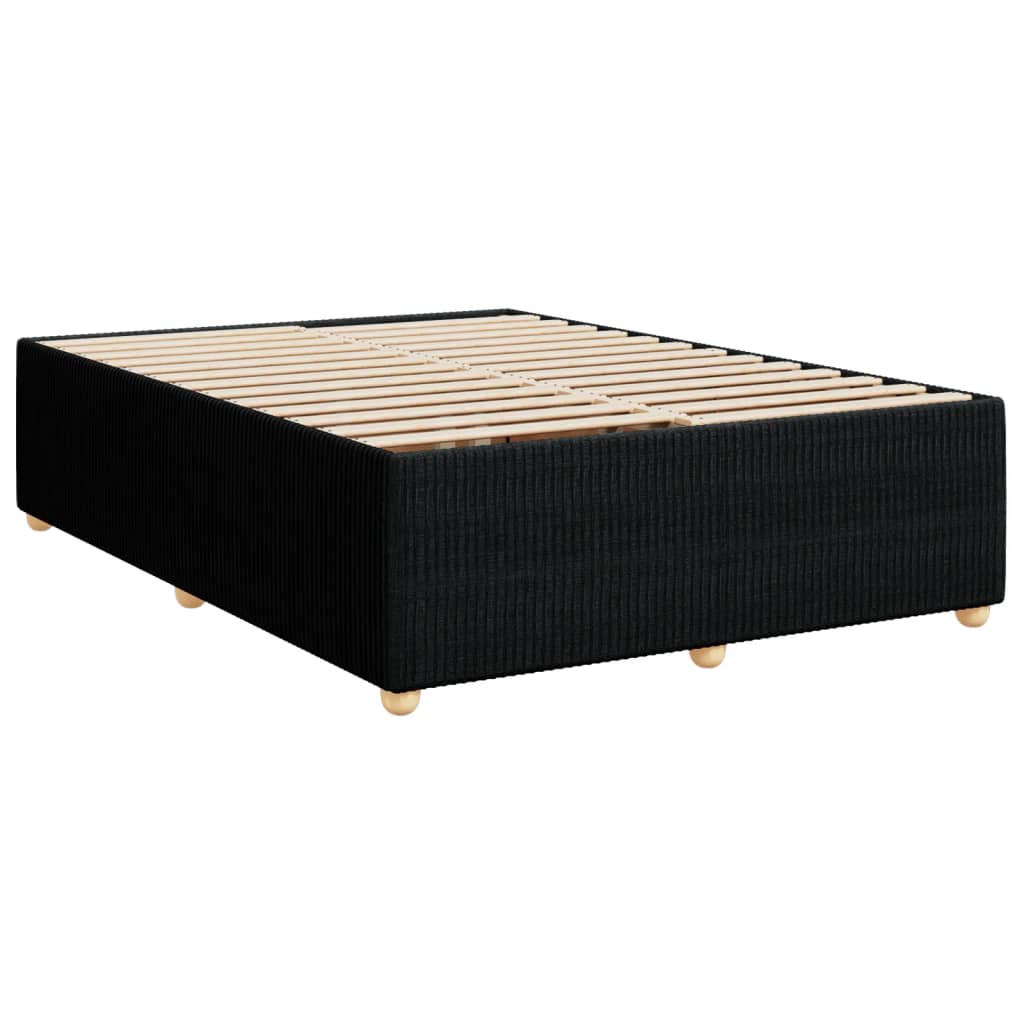 Cadre de lit sans matelas noir 140x190 cm tissu Lits & cadres de lit vidaXL   