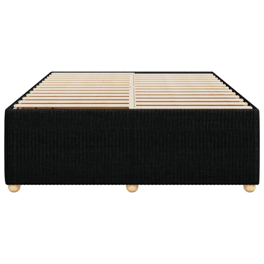 Cadre de lit sans matelas noir 140x190 cm tissu Lits & cadres de lit vidaXL   