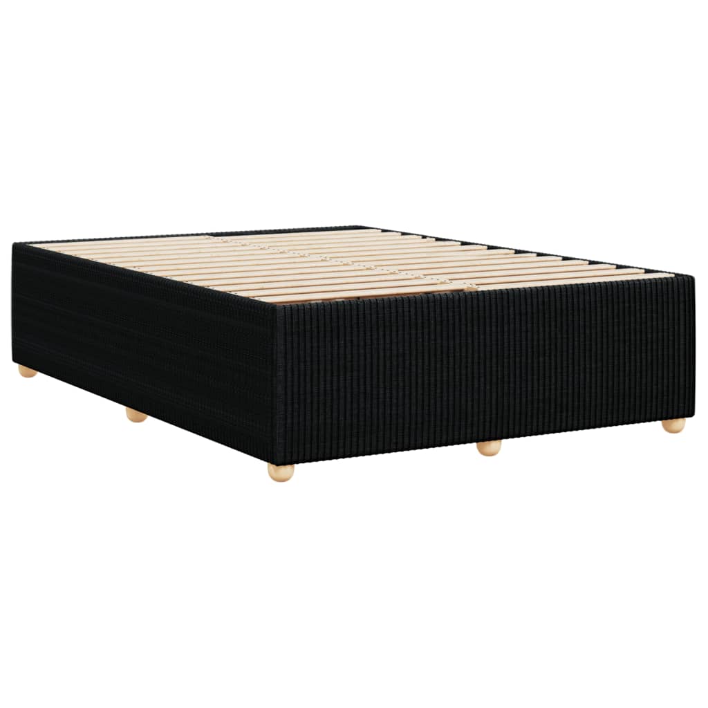 Cadre de lit sans matelas noir 140x190 cm tissu Lits & cadres de lit vidaXL   