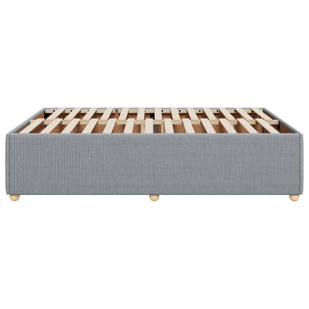 Cadre de lit sans matelas gris clair 140x200 cm tissu Lits & cadres de lit vidaXL   