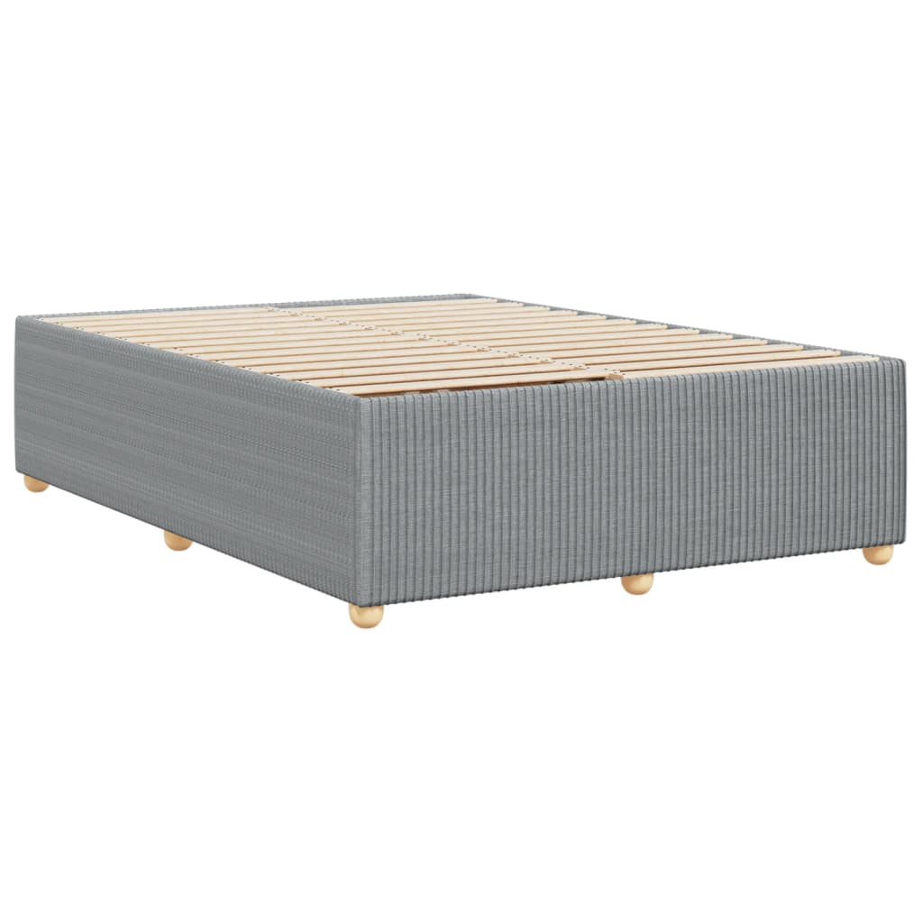 Cadre de lit sans matelas gris clair 140x200 cm tissu Lits & cadres de lit vidaXL   