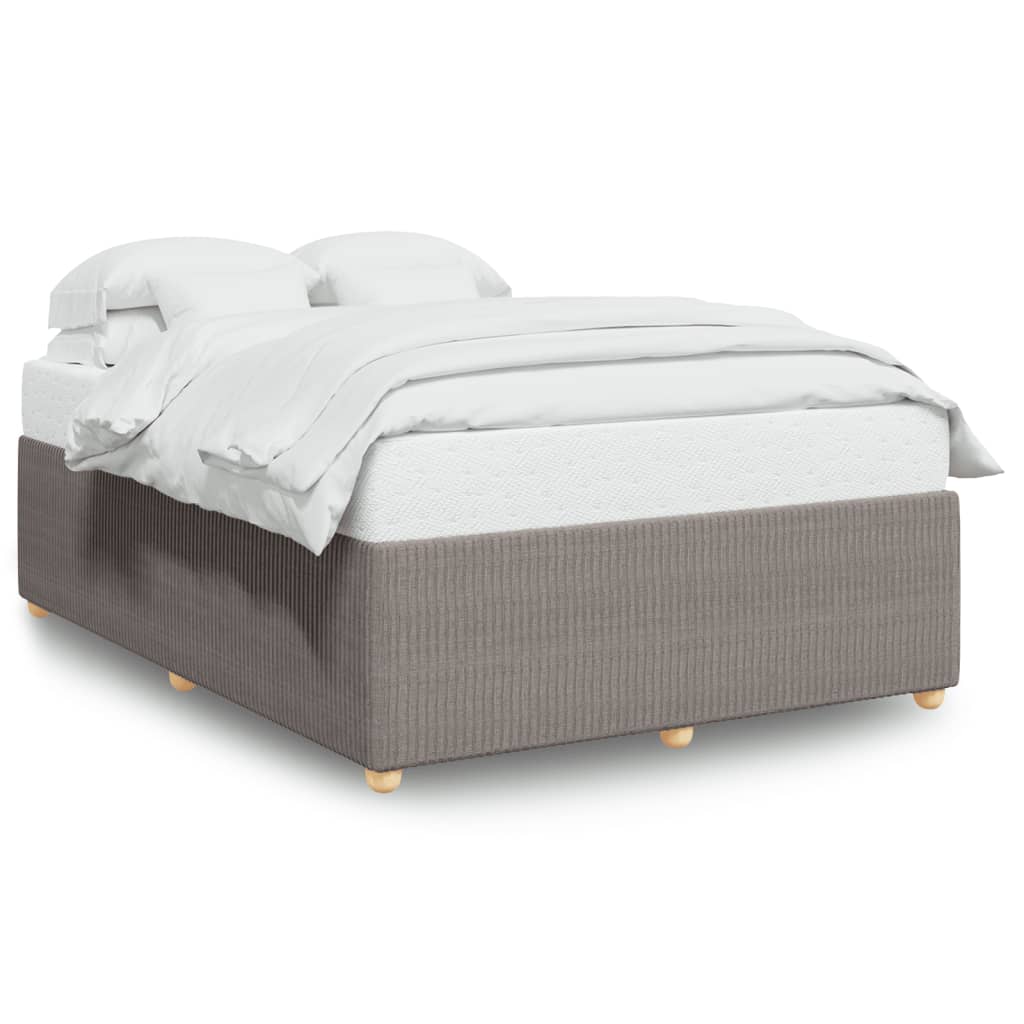 Cadre de lit sans matelas taupe 160x200 cm tissu Lits & cadres de lit vidaXL   