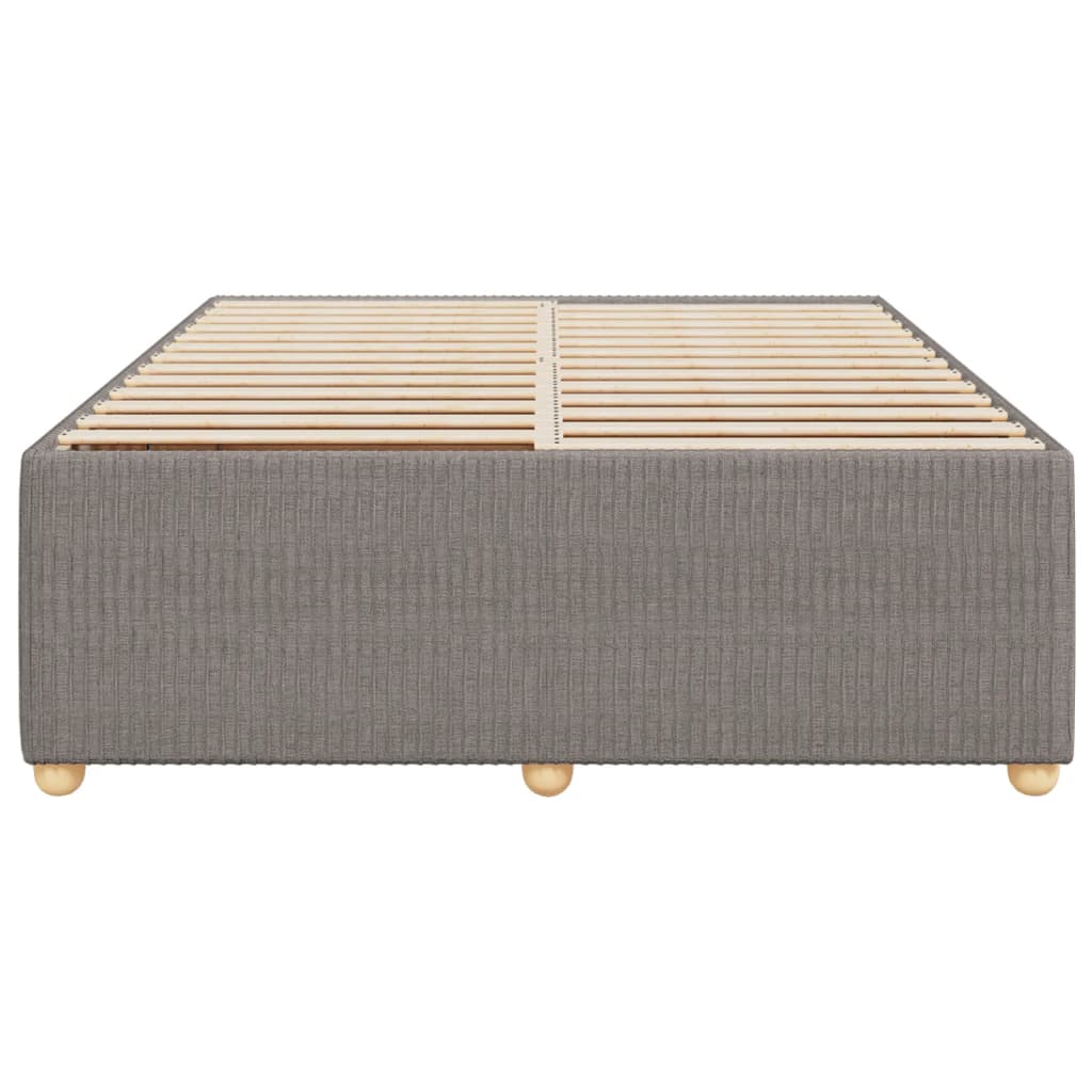 Cadre de lit sans matelas taupe 160x200 cm tissu Lits & cadres de lit vidaXL   