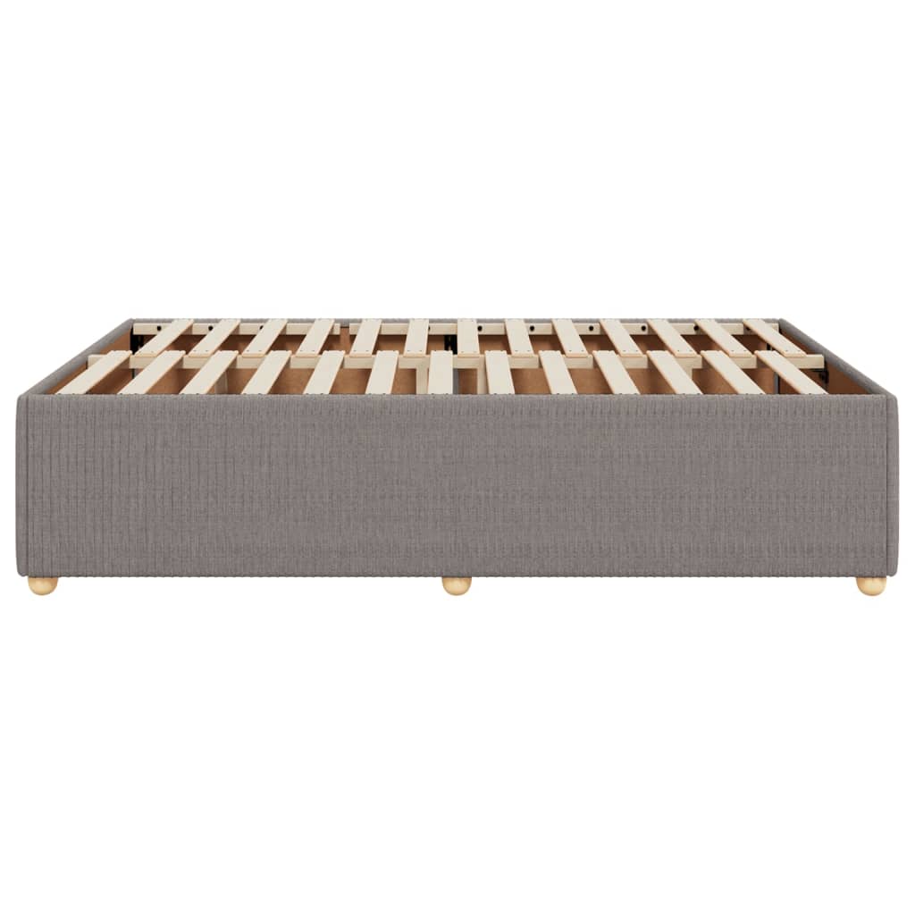 Cadre de lit sans matelas taupe 160x200 cm tissu Lits & cadres de lit vidaXL   