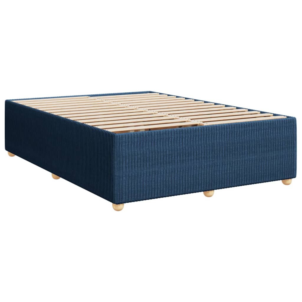 Cadre de lit sans matelas bleu 160x200 cm tissu Lits & cadres de lit vidaXL   