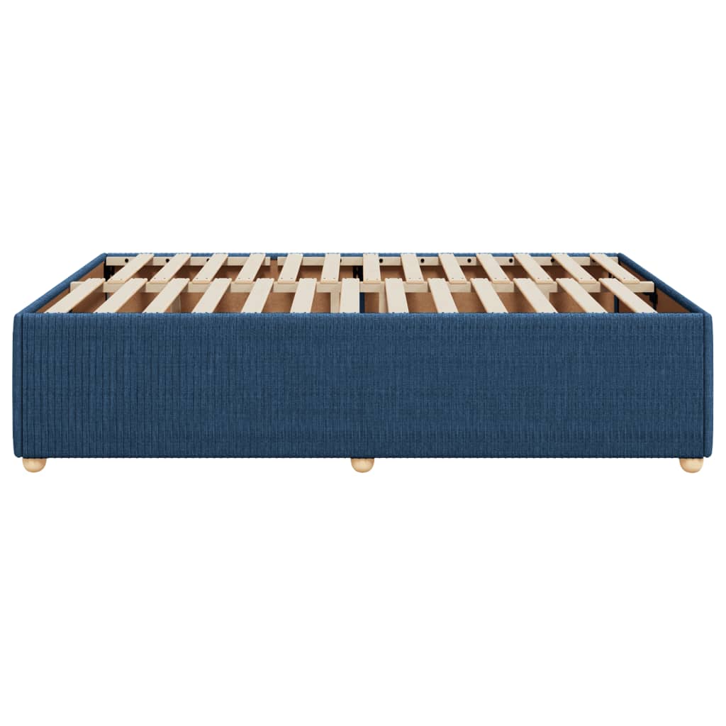 Cadre de lit sans matelas bleu 160x200 cm tissu Lits & cadres de lit vidaXL   