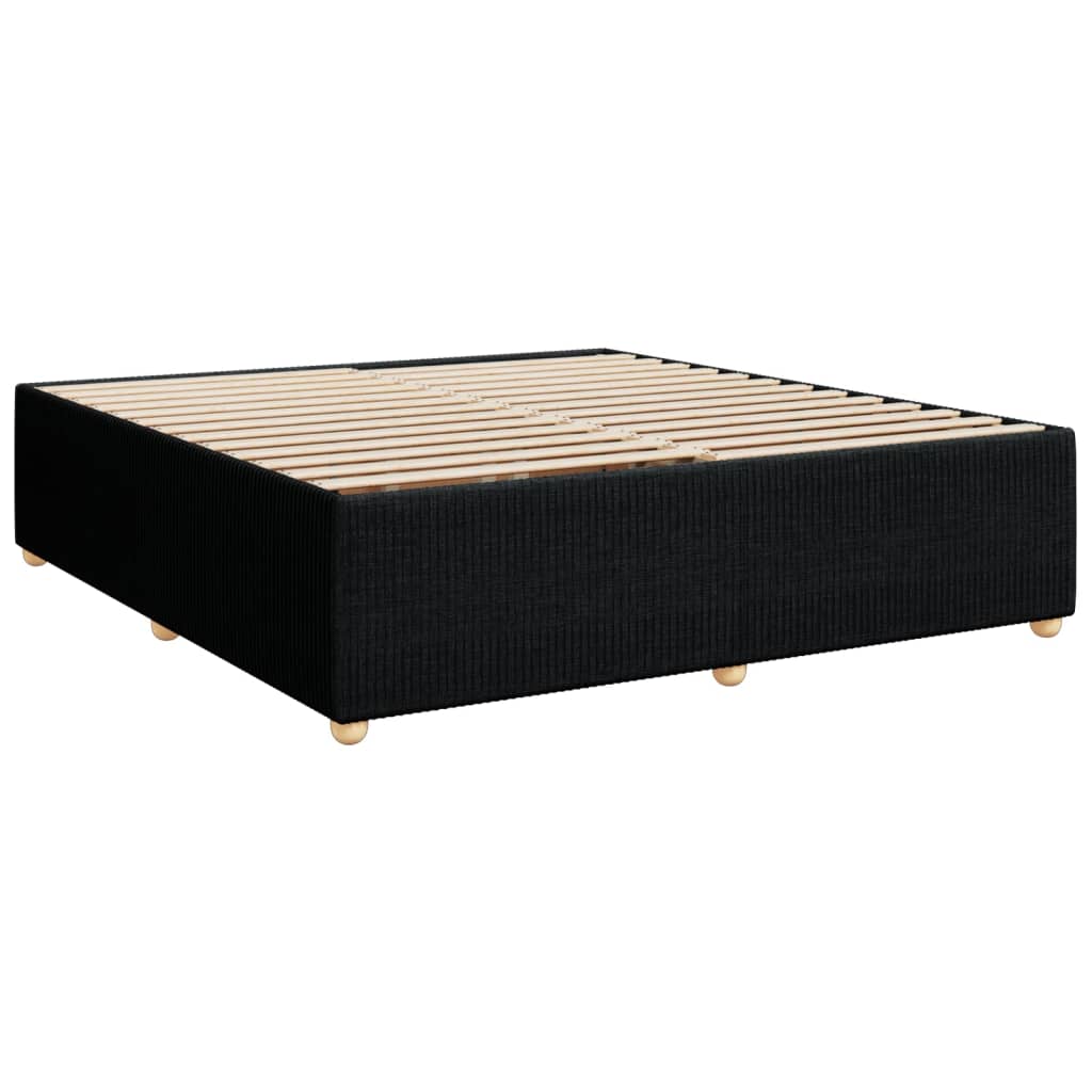 Cadre de lit sans matelas noir 180x200 cm tissu Lits & cadres de lit vidaXL   