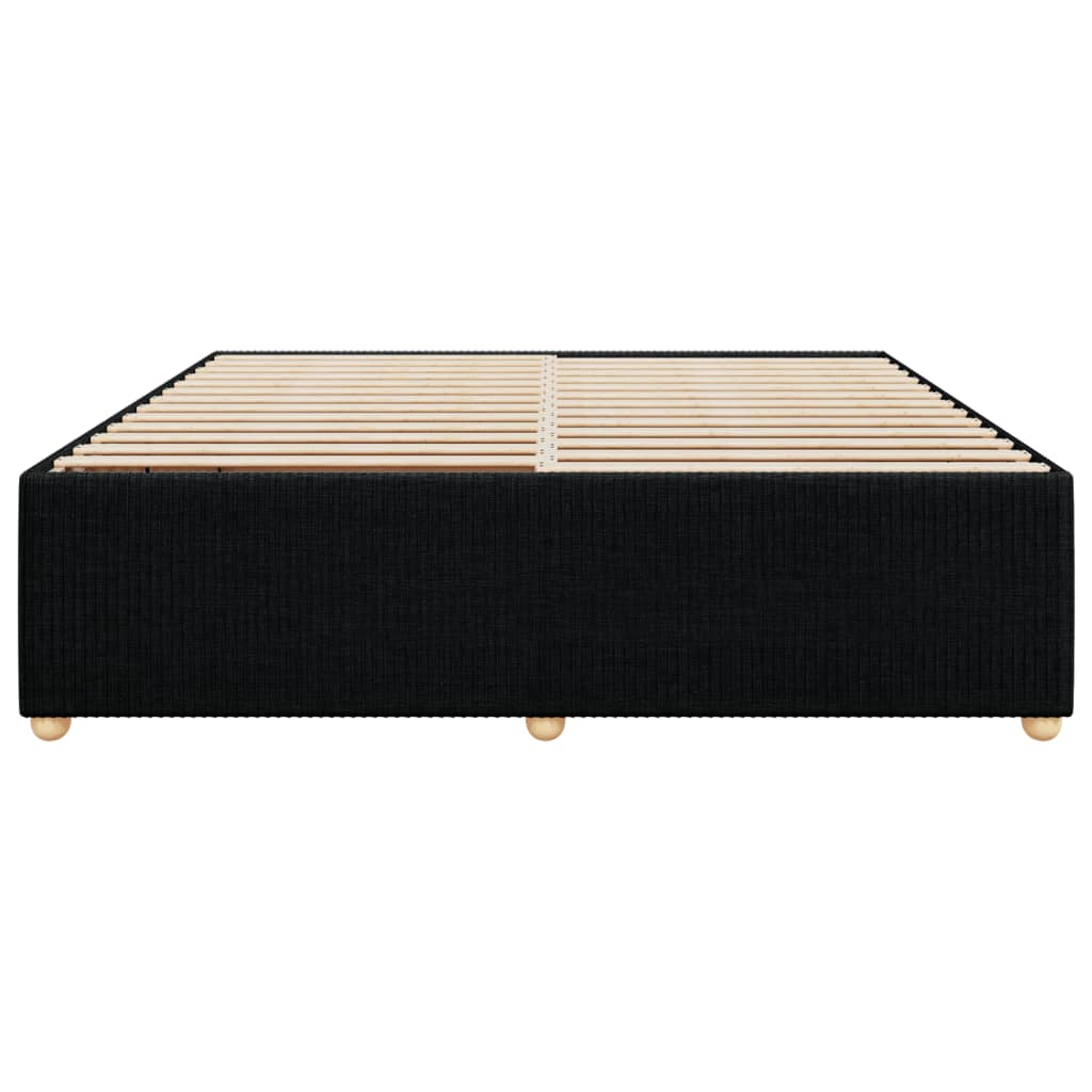 Cadre de lit sans matelas noir 180x200 cm tissu Lits & cadres de lit vidaXL