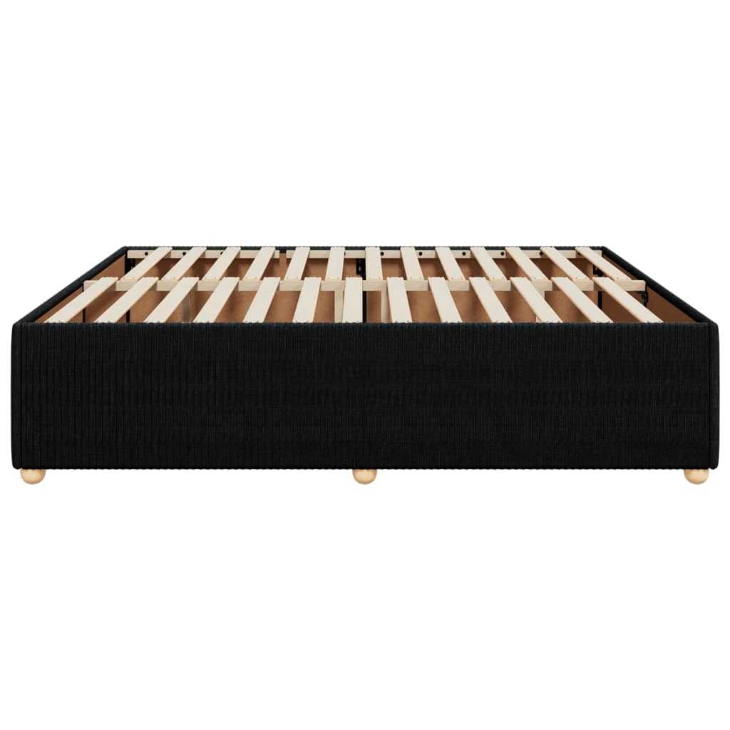 Cadre de lit sans matelas noir 180x200 cm tissu Lits & cadres de lit vidaXL   