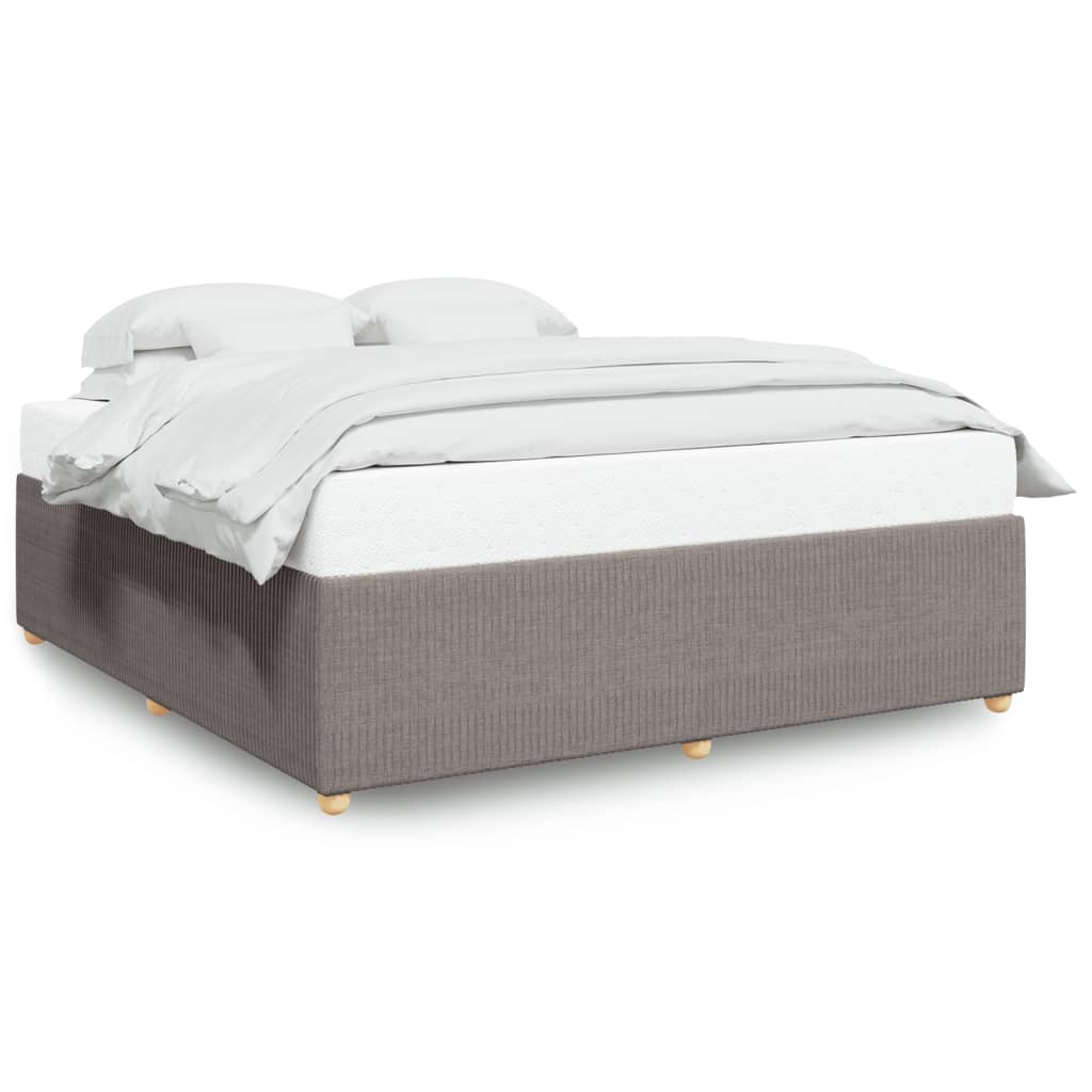 Cadre de lit sans matelas taupe 180x200 cm tissu Lits & cadres de lit vidaXL   