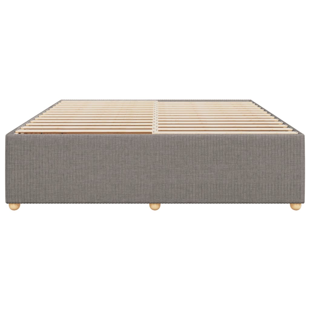 Cadre de lit sans matelas taupe 180x200 cm tissu Lits & cadres de lit vidaXL   