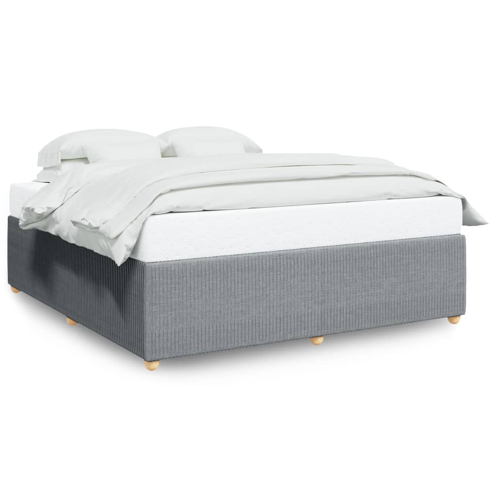 Cadre de lit sans matelas gris clair 200x200 cm tissu Lits & cadres de lit vidaXL   