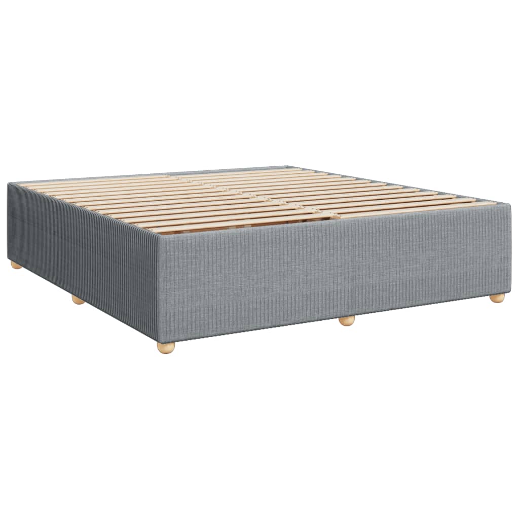 Cadre de lit sans matelas gris clair 200x200 cm tissu Lits & cadres de lit vidaXL   