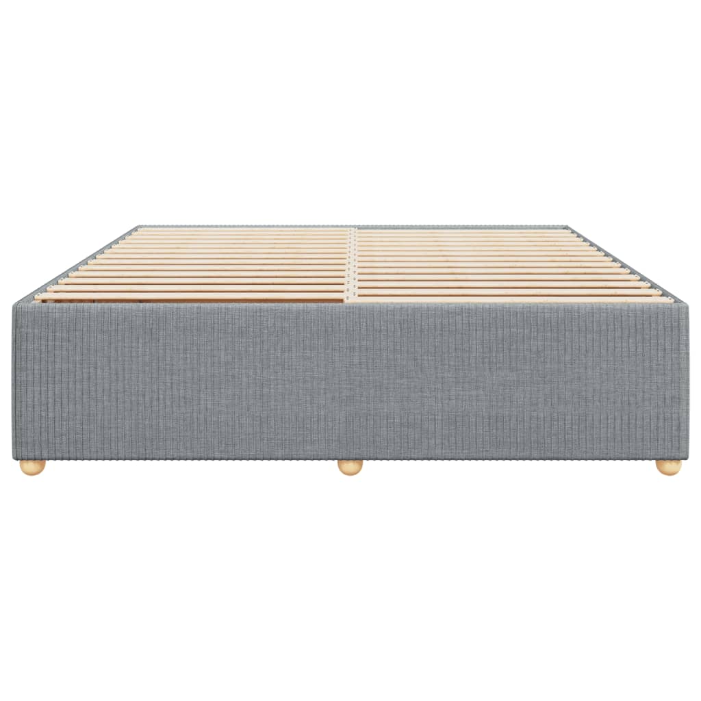 Cadre de lit sans matelas gris clair 200x200 cm tissu Lits & cadres de lit vidaXL   