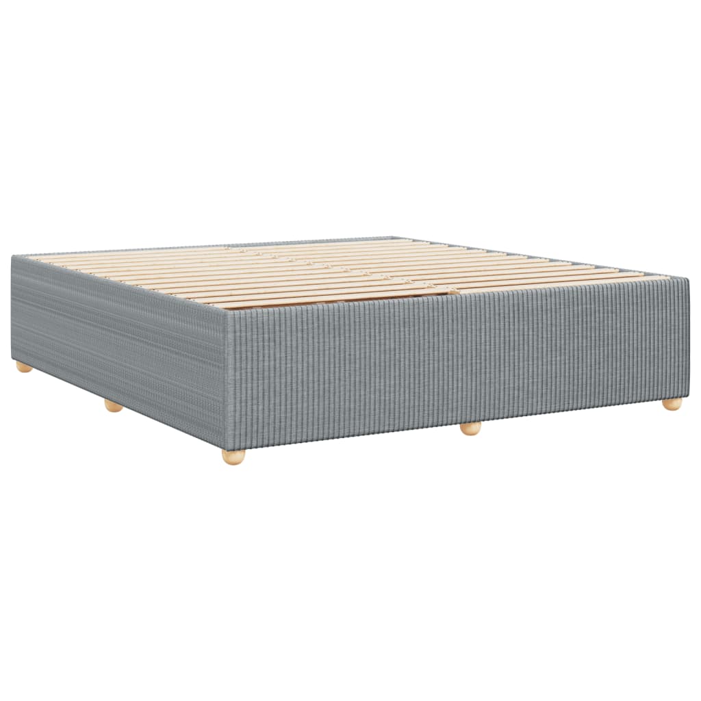 Cadre de lit sans matelas gris clair 200x200 cm tissu Lits & cadres de lit vidaXL   