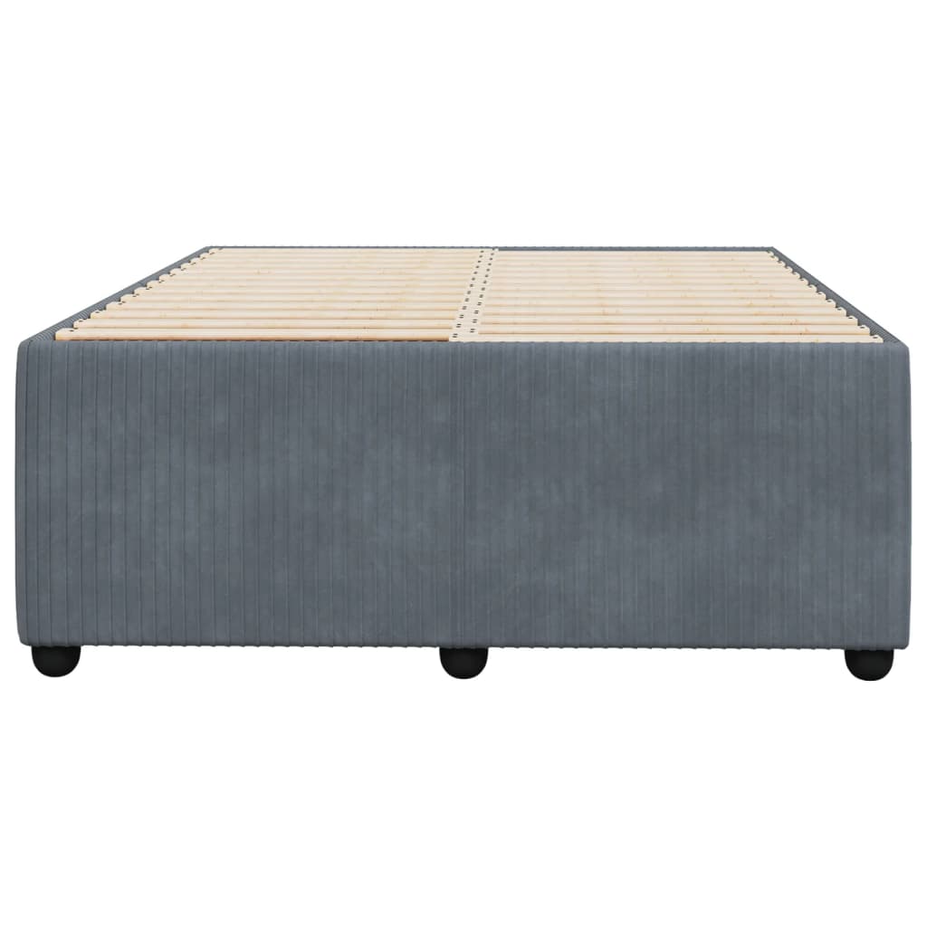 Cadre de lit gris foncé 120x190 cm velours Lits & cadres de lit vidaXL   