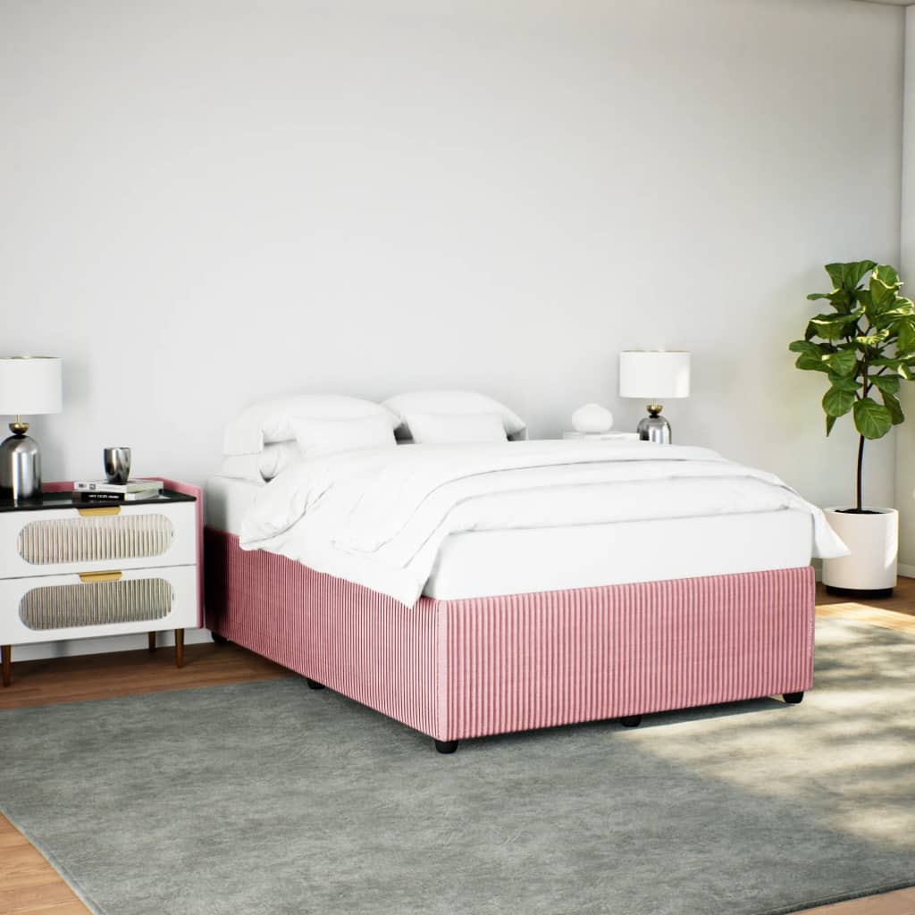 Cadre de lit Rose 140x190 cm Velours Lits & cadres de lit vidaXL   